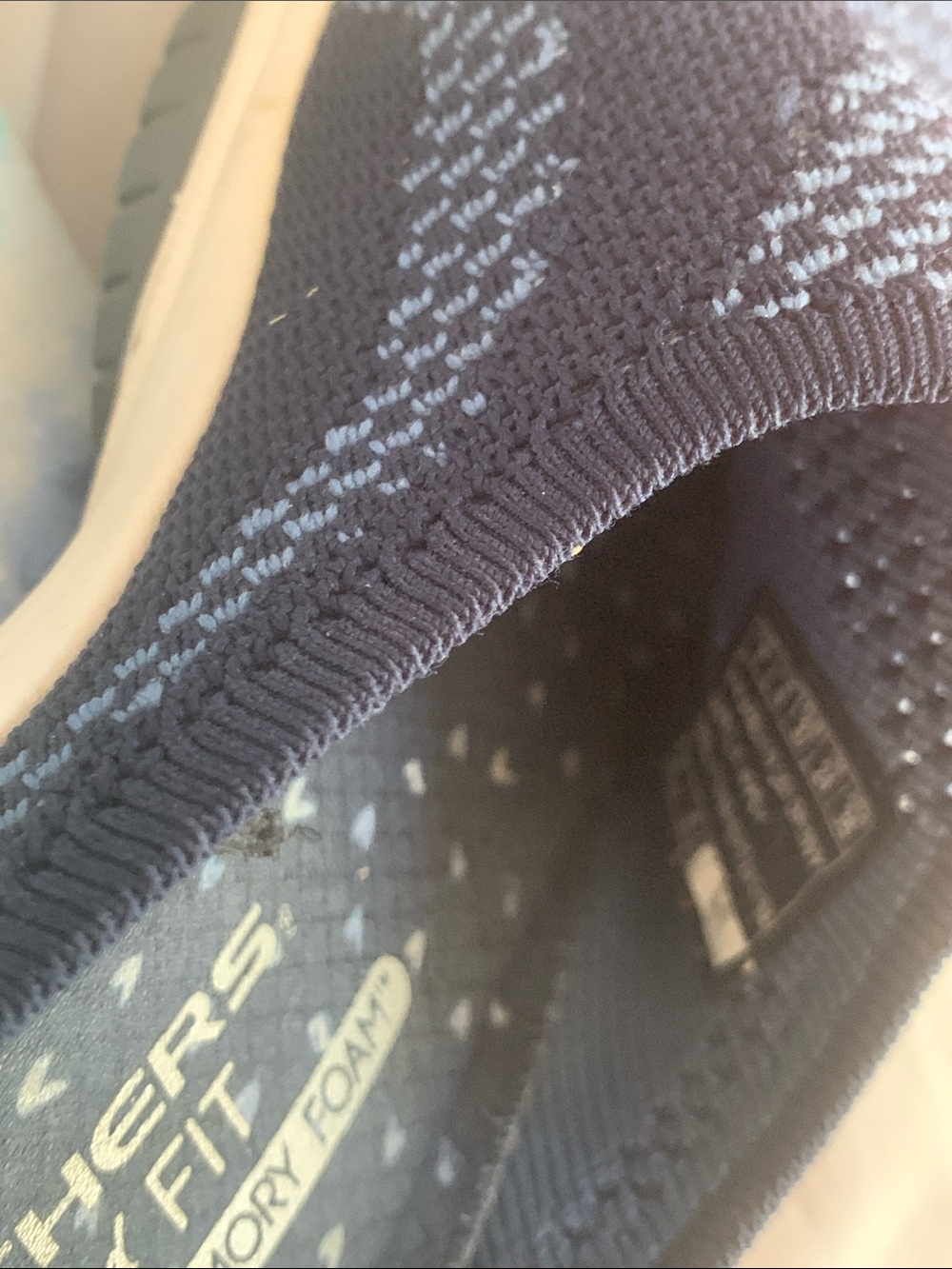 Skechers Navy and Light Navy Slip-On Knit Sneakers - Picture 5 of 5
